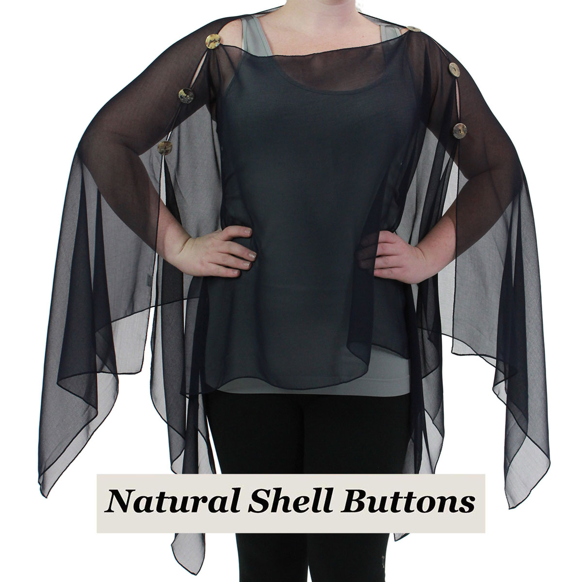 SBK - Shell Button<br>
Solid Black