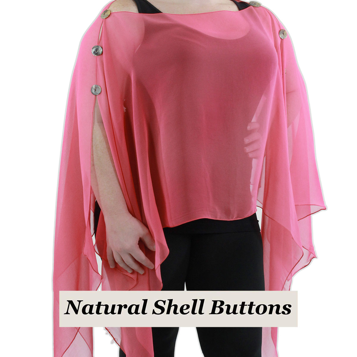SCR - Shell Buttons <br> Solid Coral 