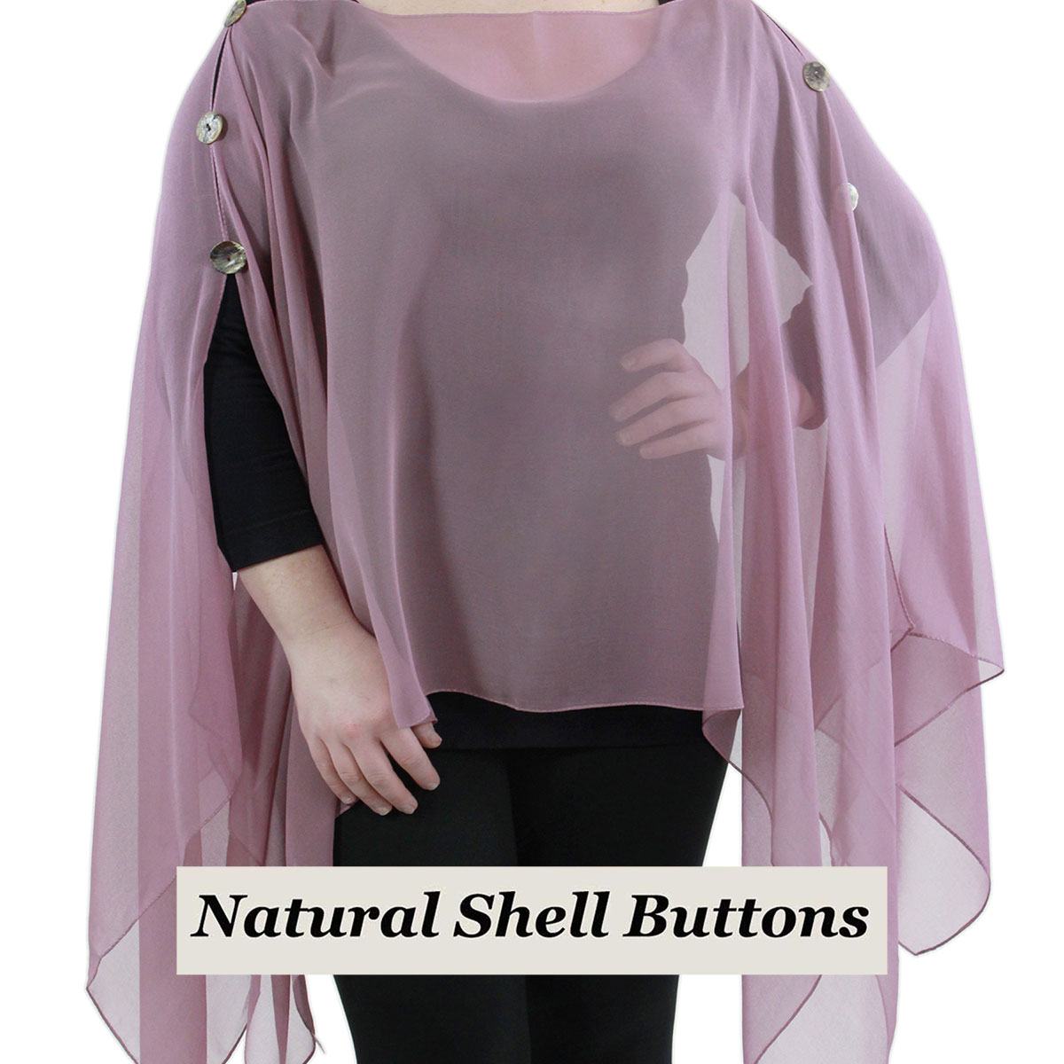 1799 - Silky Six Button Poncho/Cape