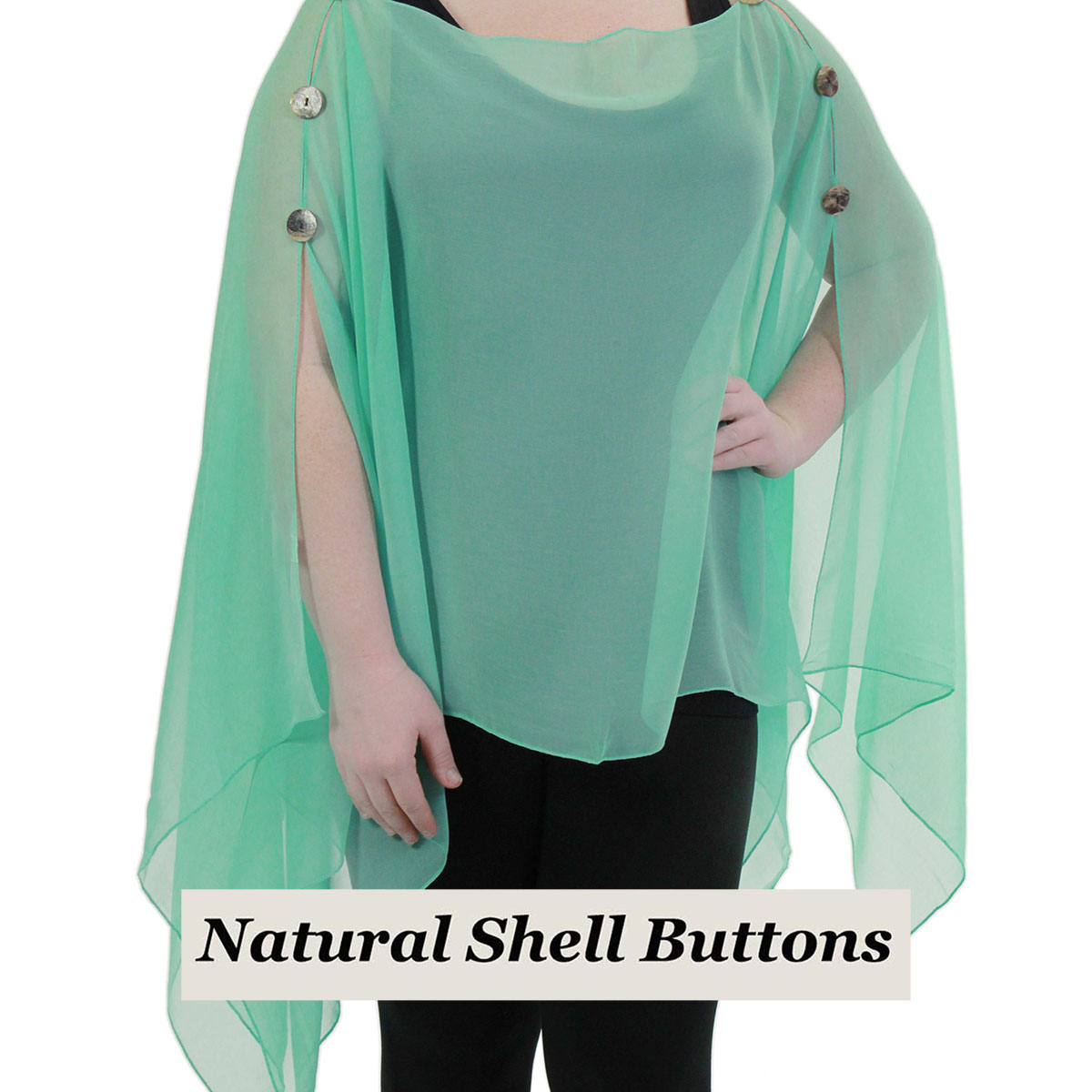 SJD - Shell Buttons <br>Solid Jade 