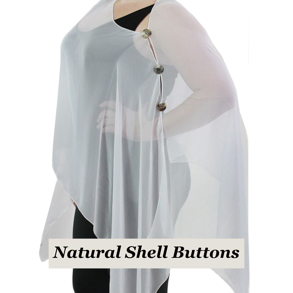 SWH Shell Buttonsl <br>Solid White 