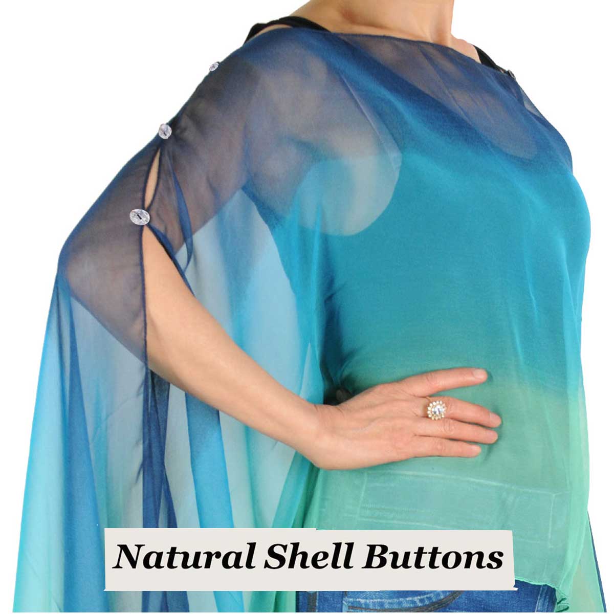 106NBS - Shell Buttons <br> Navy-Blue-Seafoam (Tri-Color)