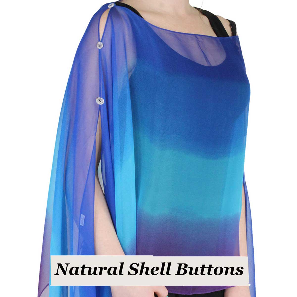 106RTP - Shell Buttons <br>Royal-Turquoise-Purple (Tri-Color)