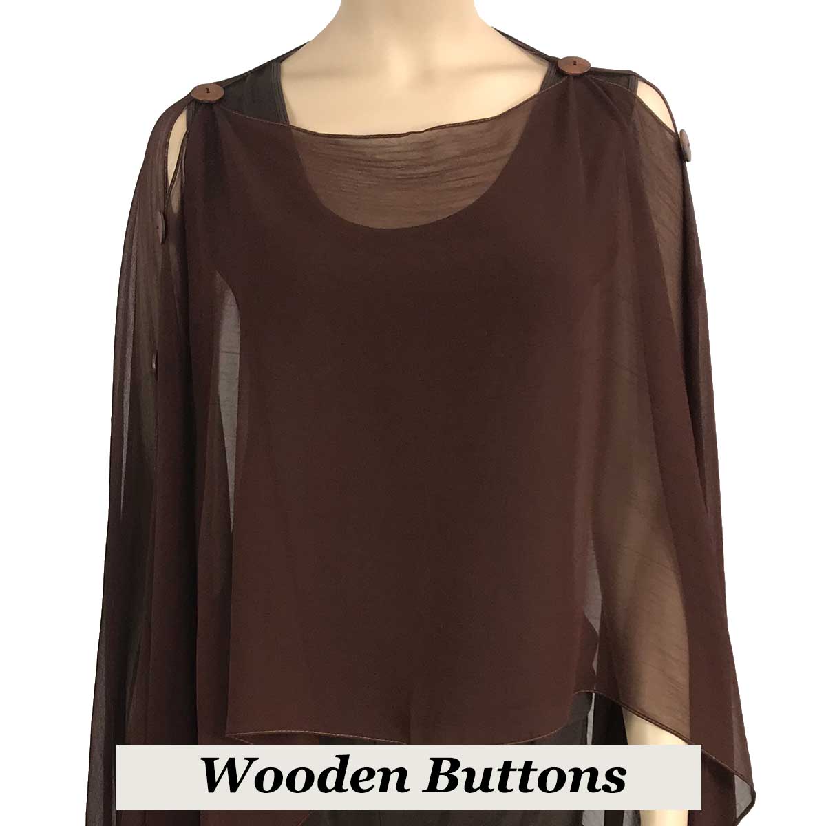 SDB - Wooden Buttons<br>Solid Dark Brown