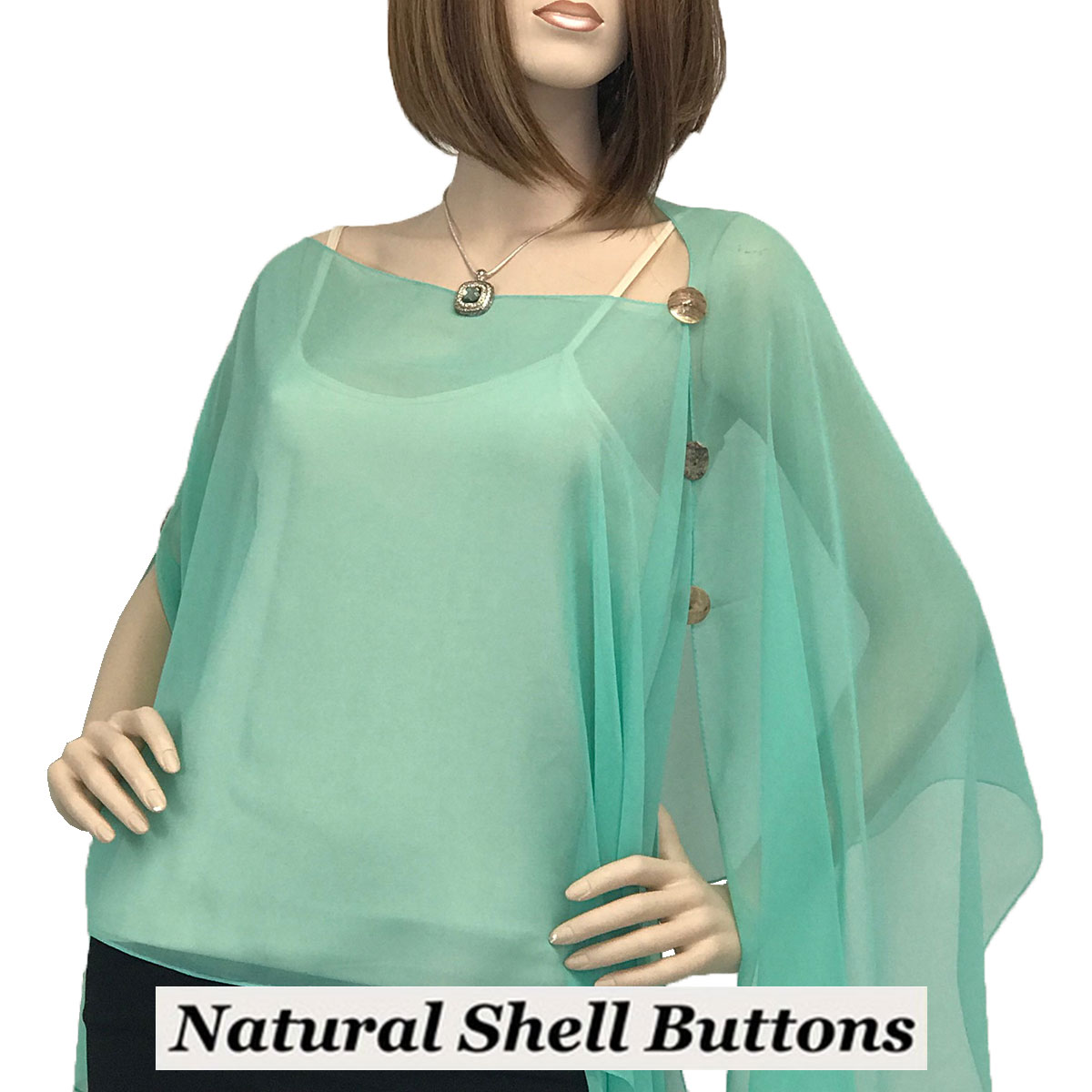 SMI - Shell Buttons <br>Solid Mint