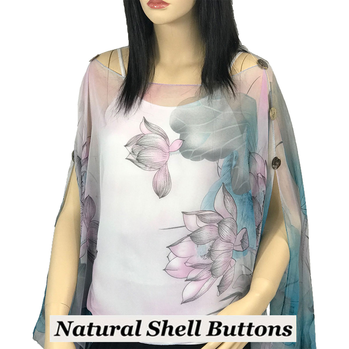130TP - Shell Buttons <br> Teal-Pink (Lotus)