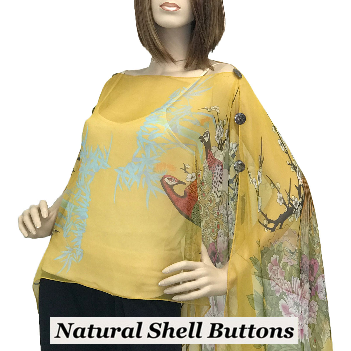 115GD - Shell Buttons <br> Gold (Peacock)