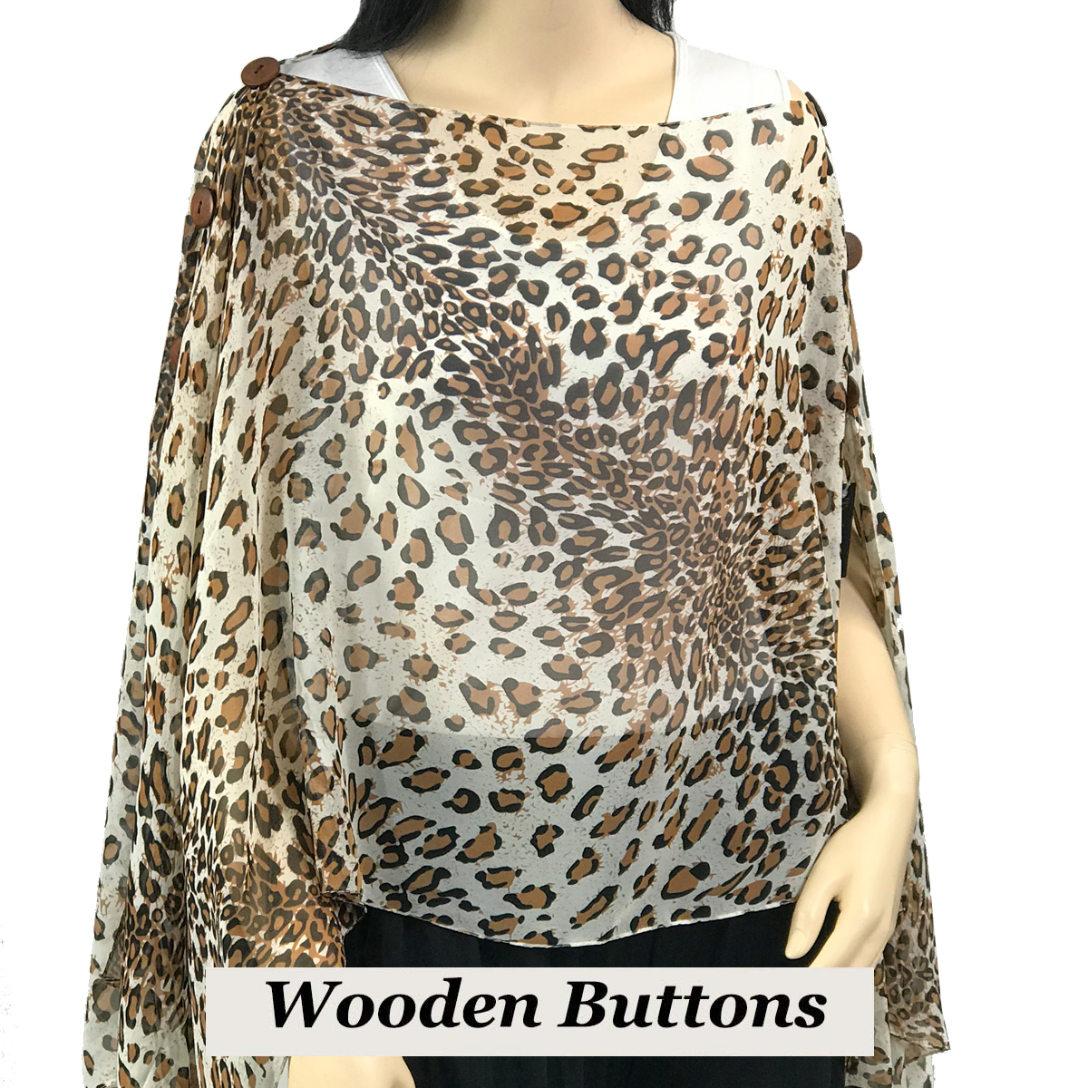 503WH - Wooden Buttons<br> WH (Cheetah 2)