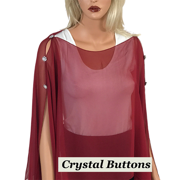 SBU - Crystal Buttons <br>Solid Burgundy
