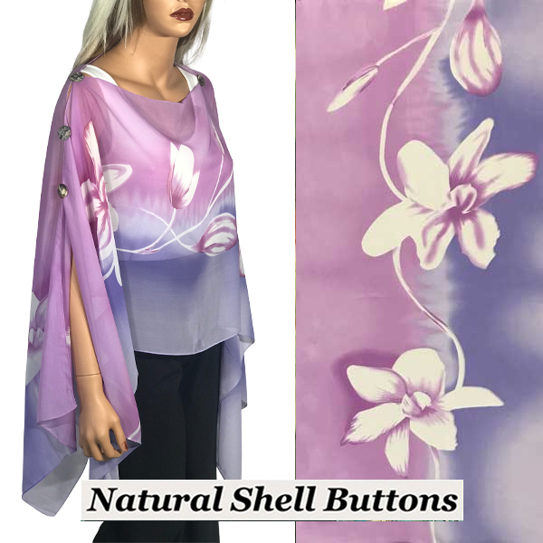 A036 - Shell Buttons<br>
Lilac Floral