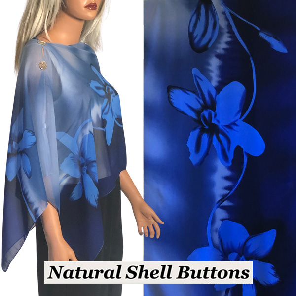 A034 - Shell Buttons<br>
Blue Floral