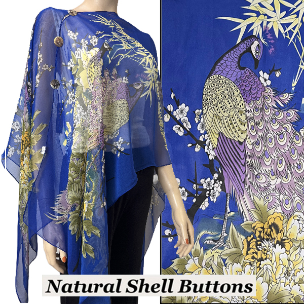 115RO - Shell Buttons <br> Royal(Peacock)