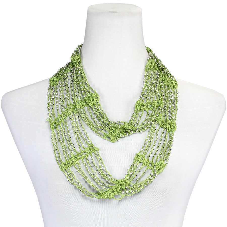 Olive w/ Silver Beads MB