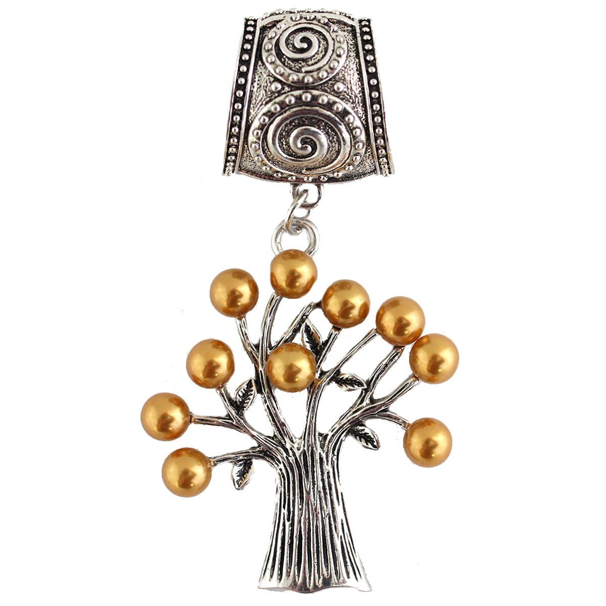 #148 Tree of Life w/ Amber Pearls (Hinged Tube)