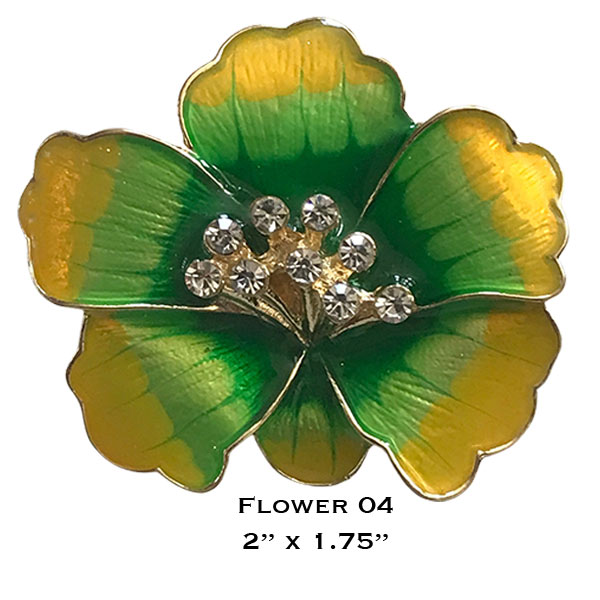 3700 - Magnetic Flower Brooches<br>Flower 04