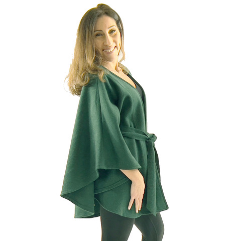 LC15 - Hunter Green<br> Belted Cape