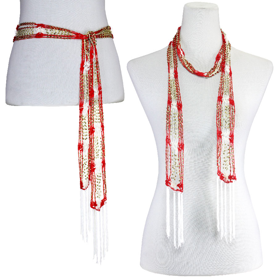 San Francisco (Red-White w/ Gold Beads)