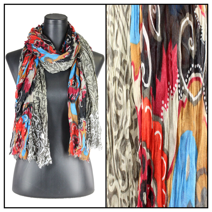 1094 - Multi Color 1<br>
Abstract Bohemian Scarf