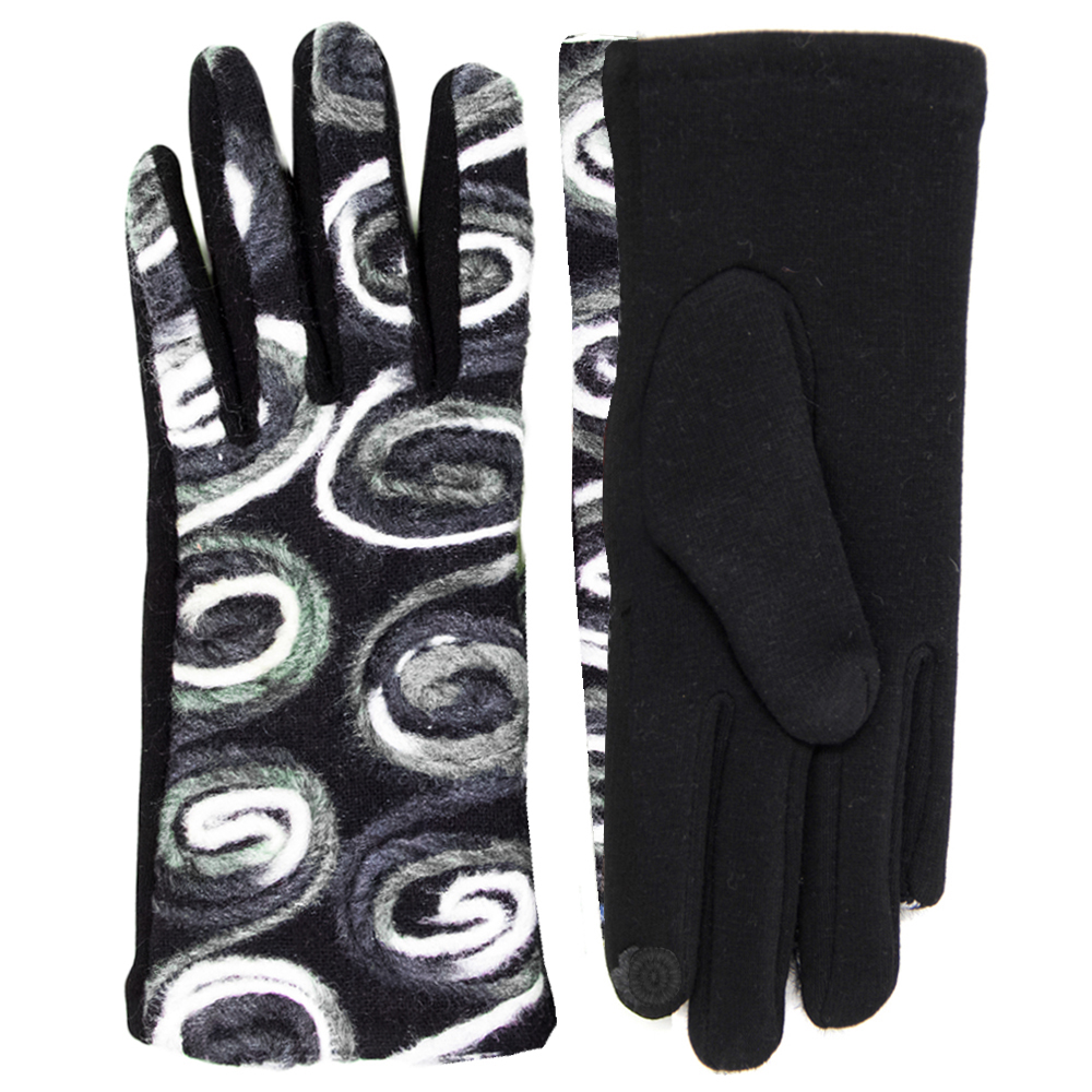094 Black<br>Embroidered<br>Touch Screen Gloves 