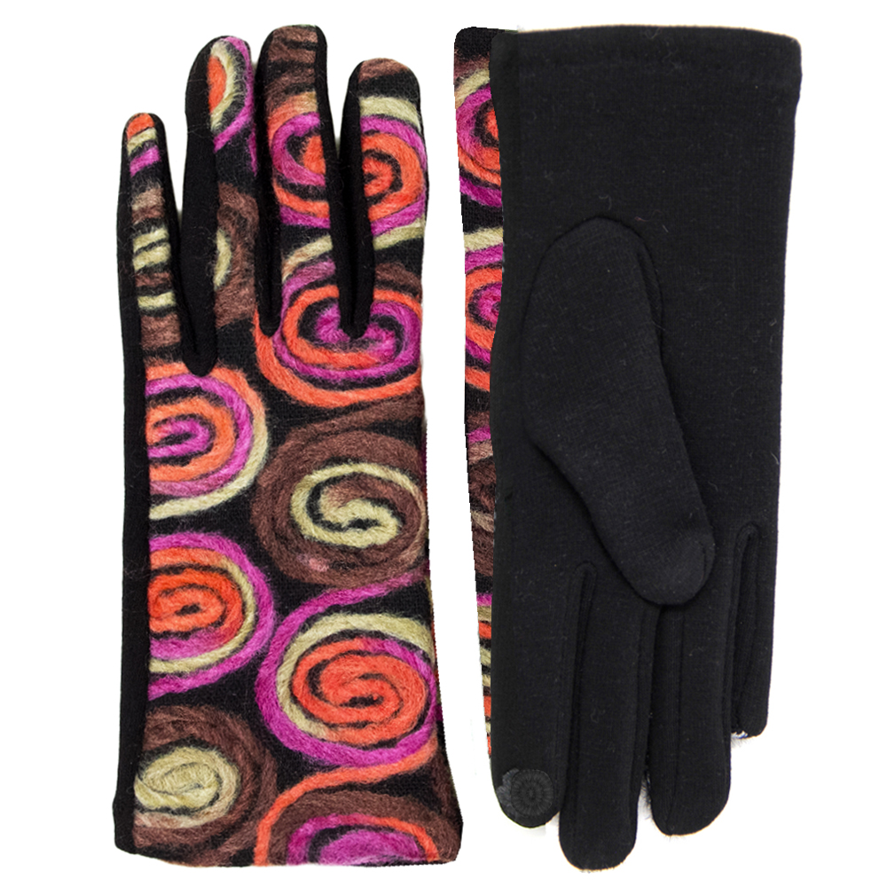 094 Coral<br>Embroidered<br>Touch Screen Gloves 