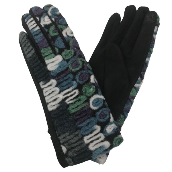 152 - Navy<br>
Embroidered<br>
Touch Screen Gloves