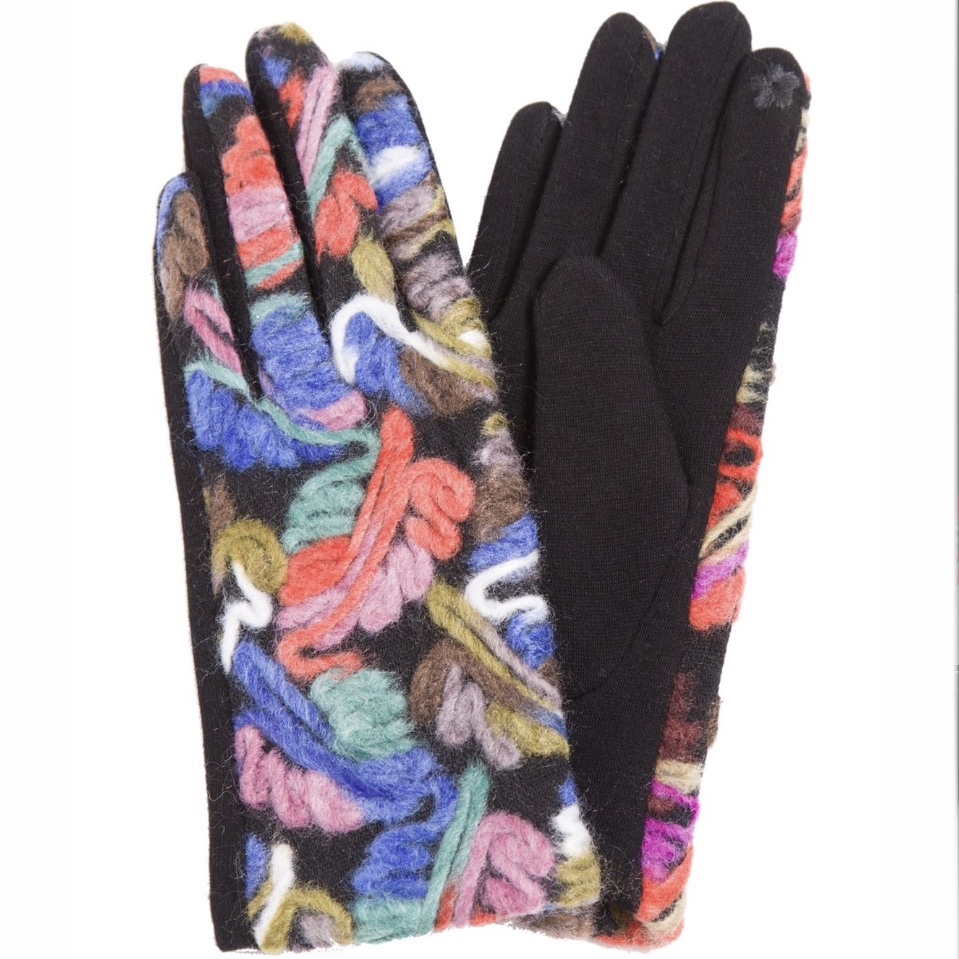 843 - Blue<br>
Embroidered<br>
Touch Screen Gloves