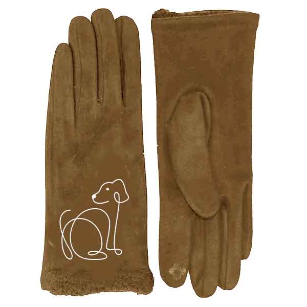 1228 - Camel Dog Silhouette<br>
Touch Screen Smart Gloves