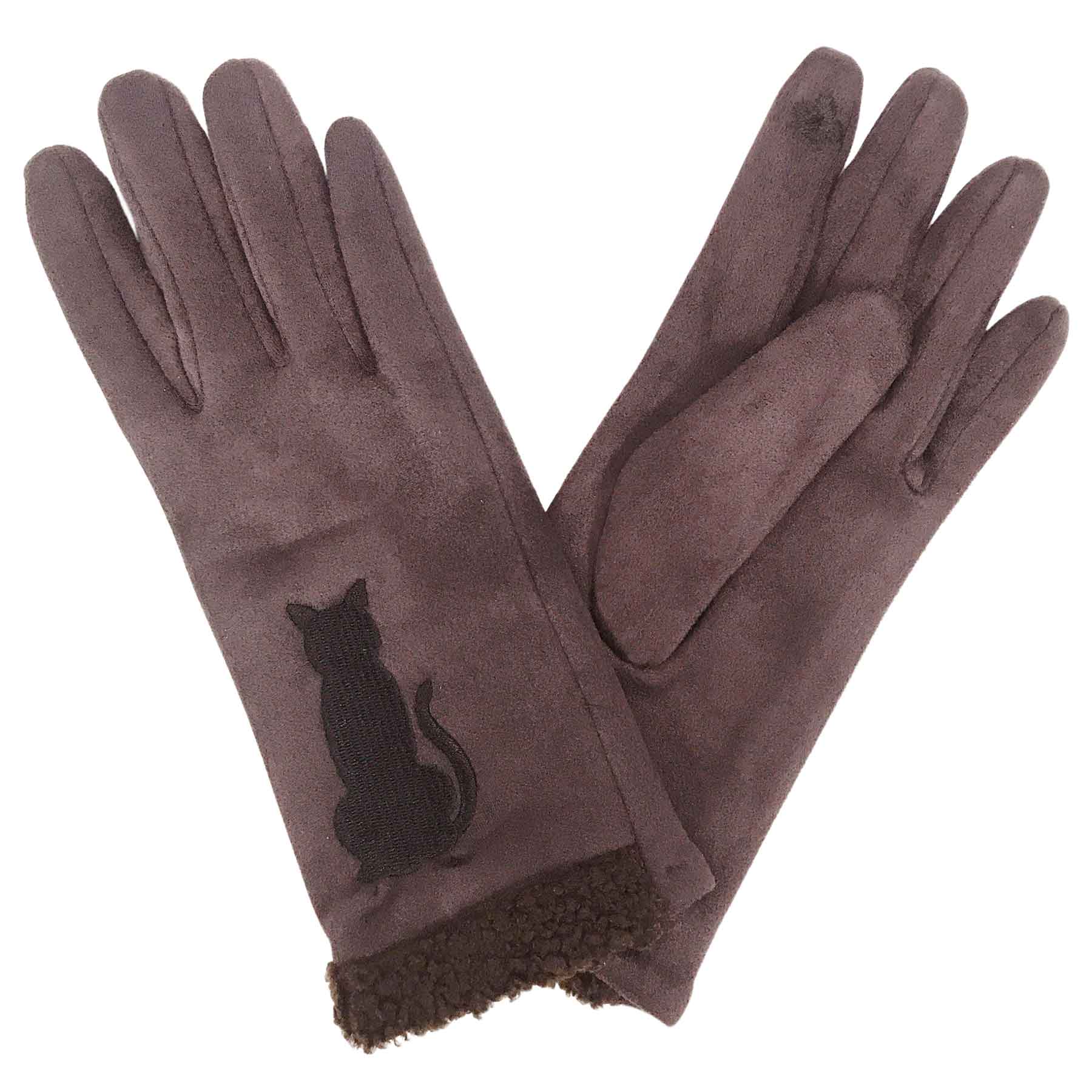 1229 - Brown Cat Silhouette <br>
Touch Screen Smart Gloves