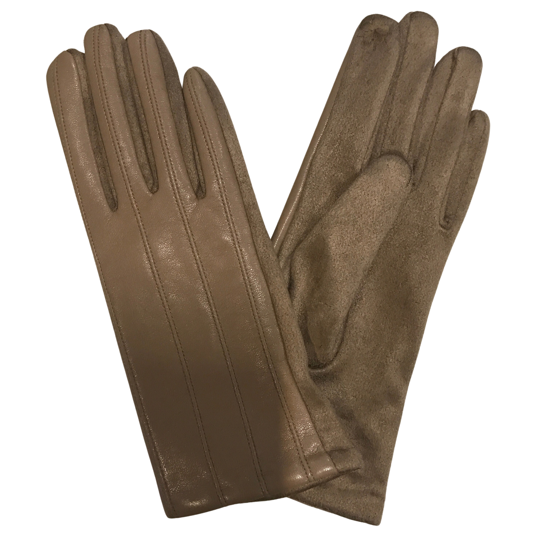 2390 - Touch Screen Smart GLOVES - 3035 - TaupeVegan LEATHER