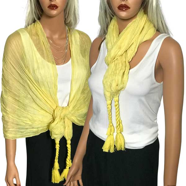 3669 - Yellow<br>
Crinkle Oblong with Tassel