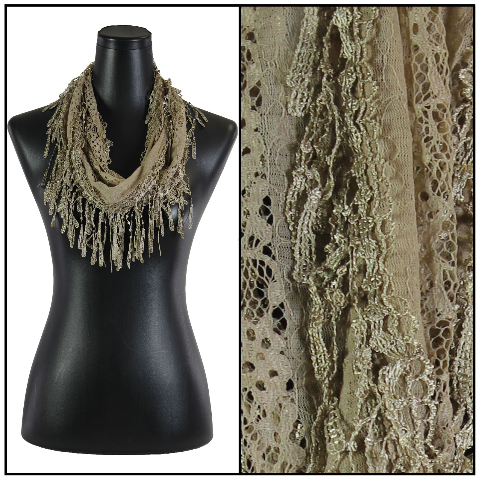 7777 - Victorian Lace Infinity Scarves