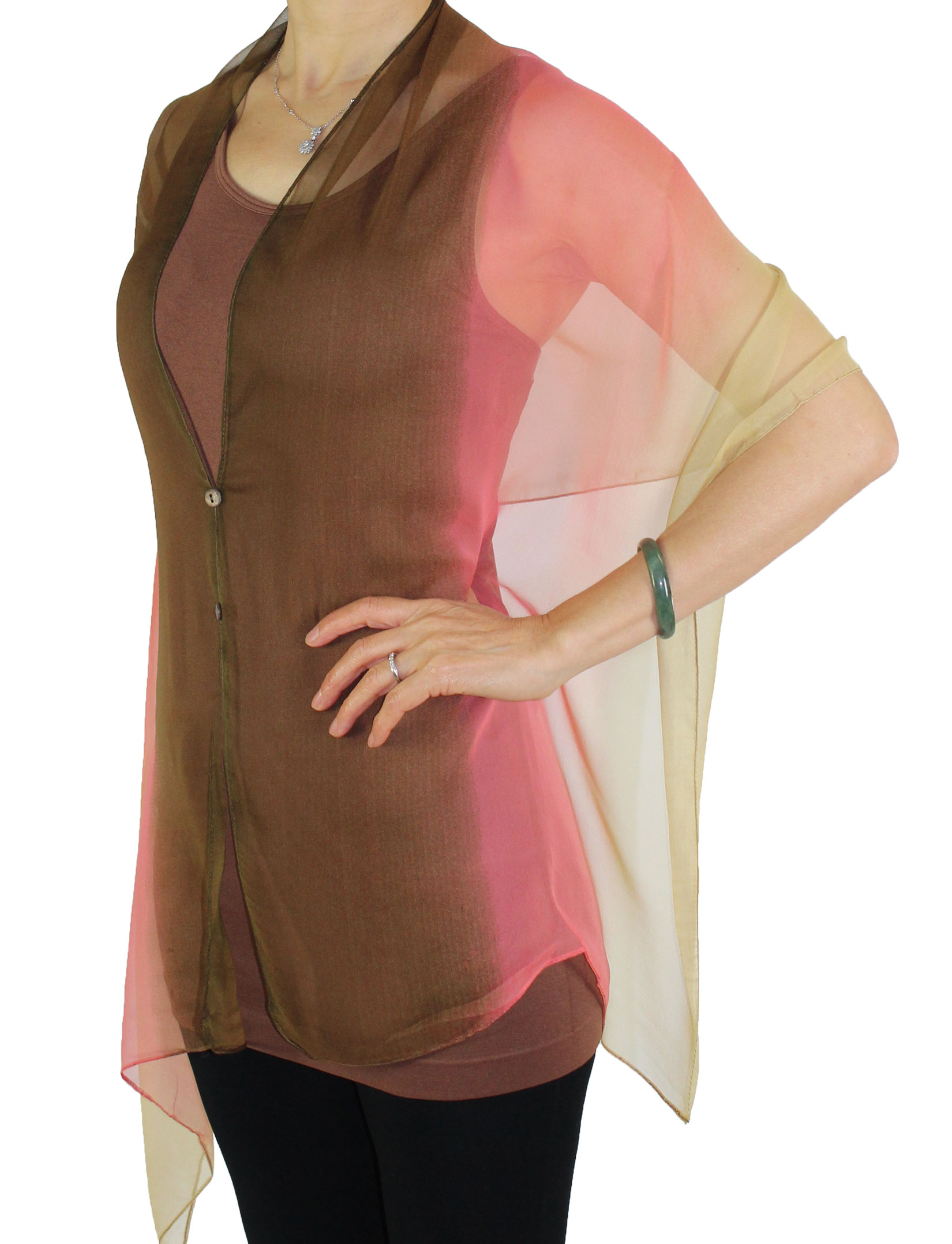 SB-106BCT Color Coordinated Buttons<br> Tri-Color Brown/Coral/Tan
 