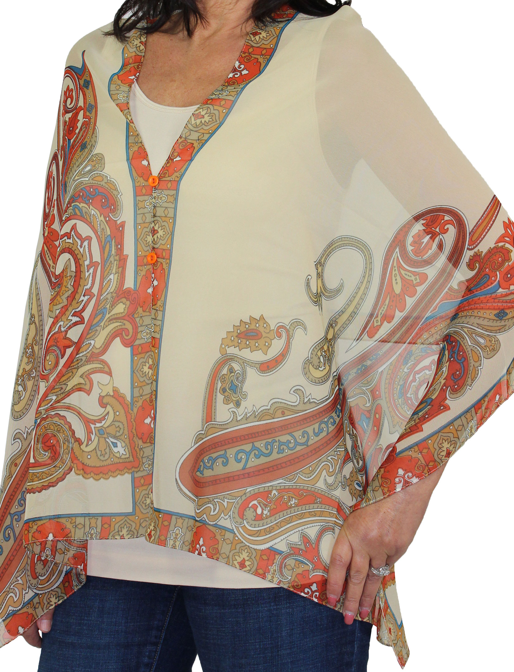 SB-184BE Color Coordinated Buttons<br> Beige Paisley Serpentine-MB