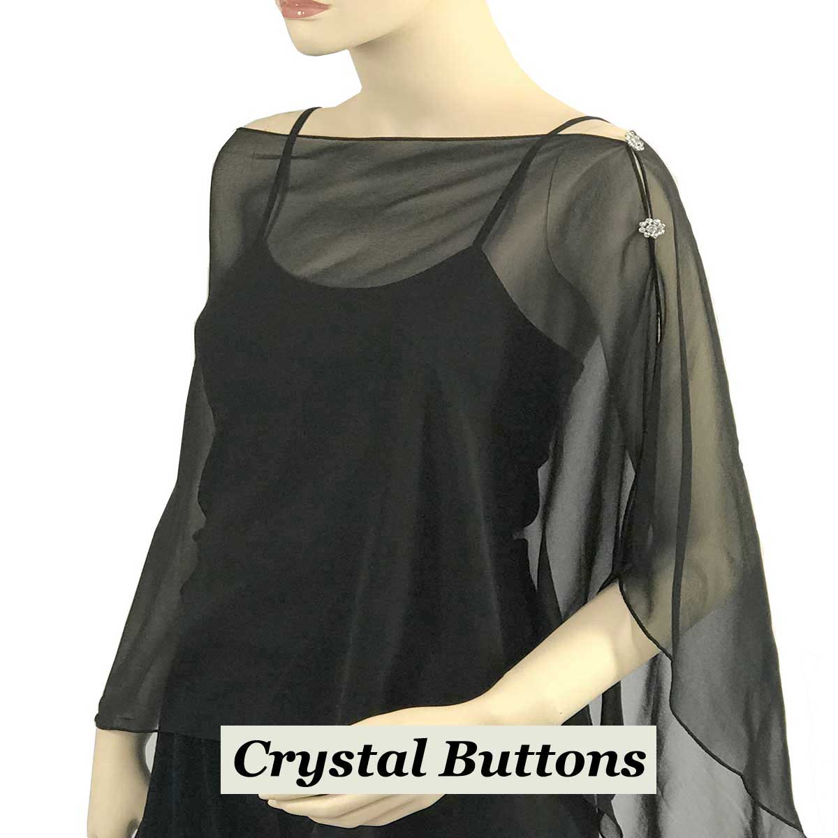 SBC-BK Crystal Buttons<br> Solid Black