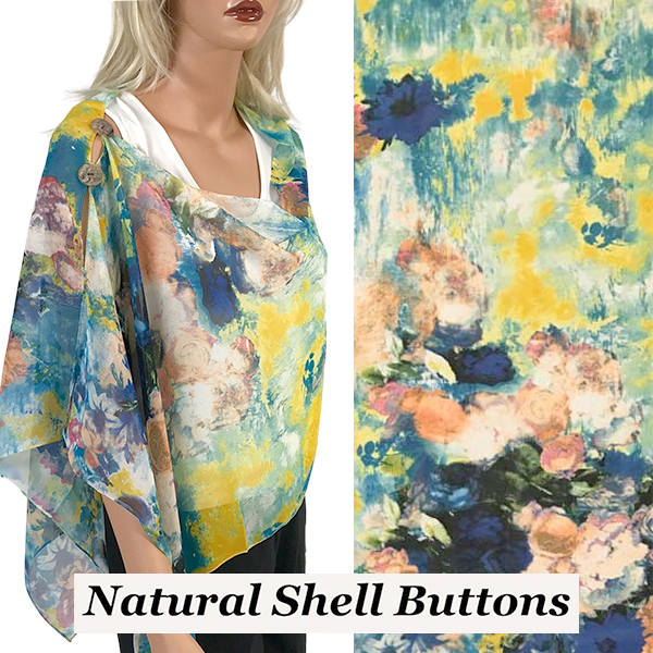 A025 Shell Buttons<br>
Multi Floral