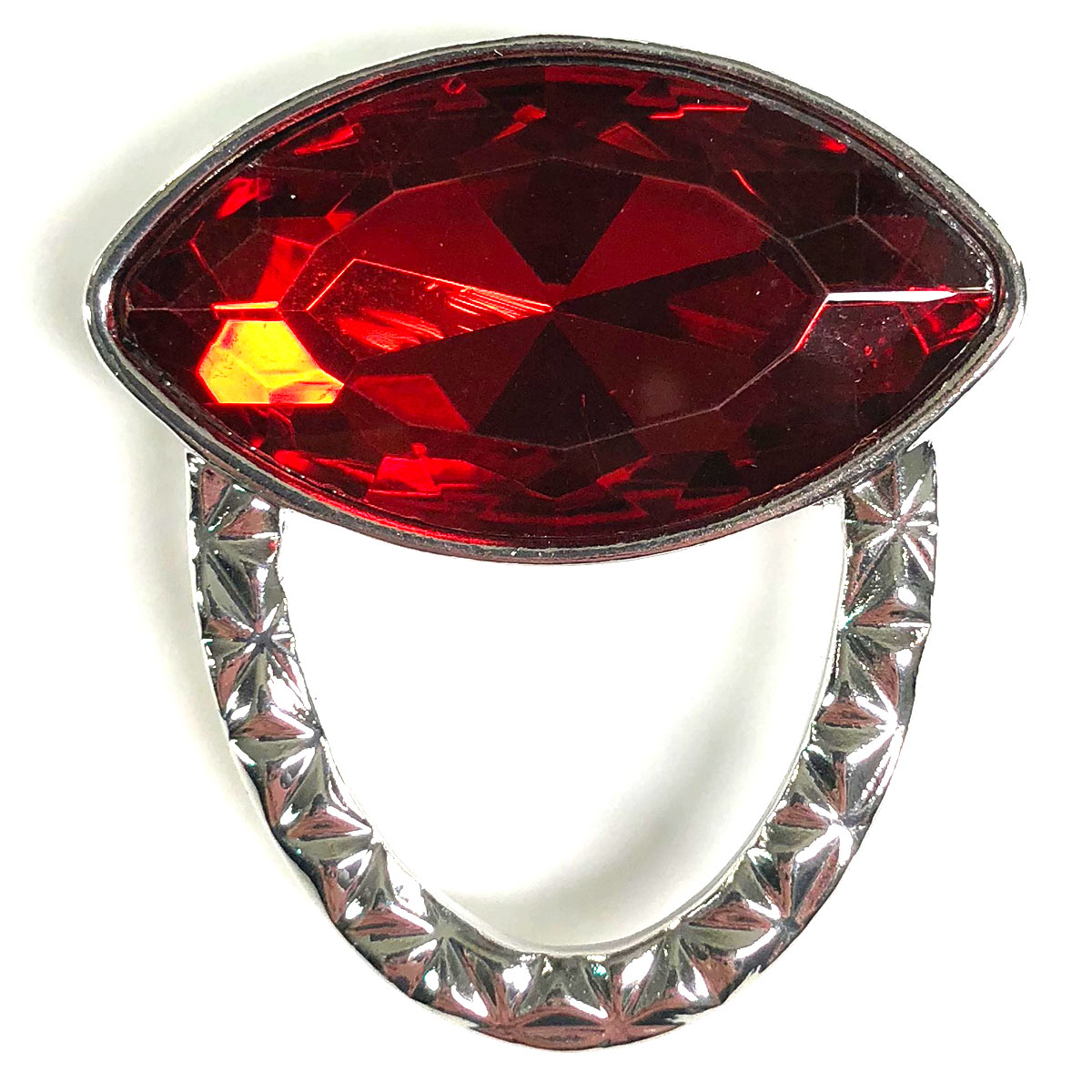 Oval Crystal - Red