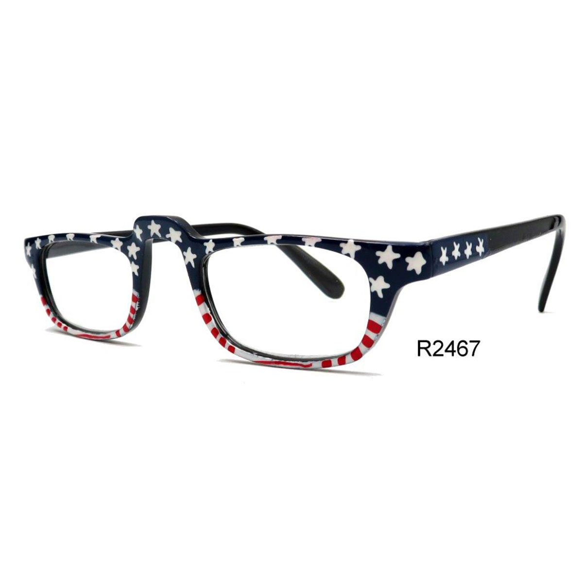 Hand Painted Reading Glasses #2467 Flag Motif 12 Pack