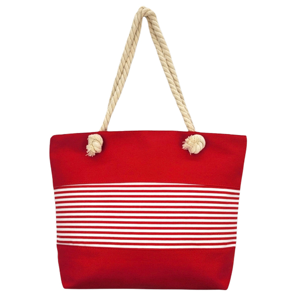 2065 - Red Stripes<br>
Summer Tote Bag

