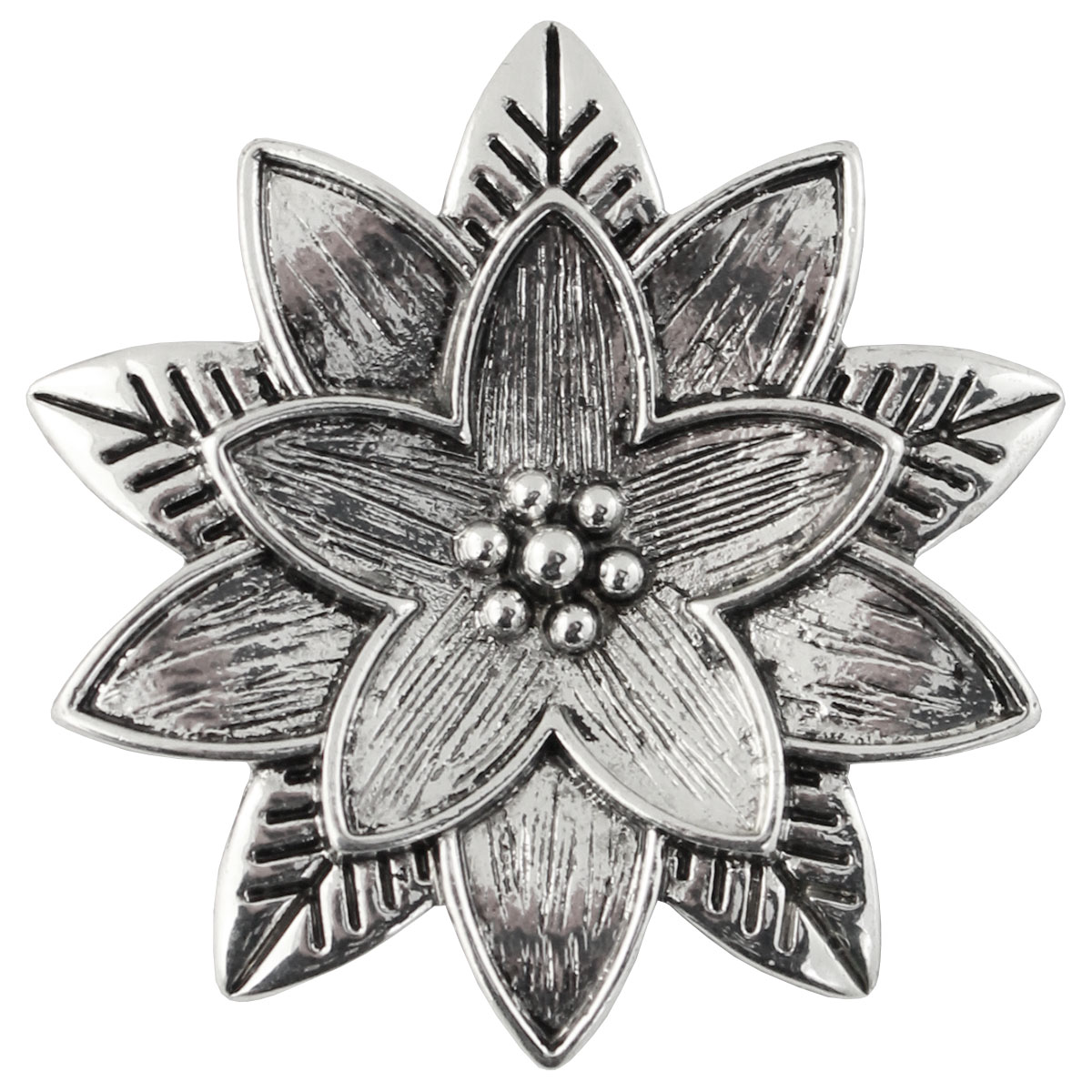 542 Silver Flower Design 