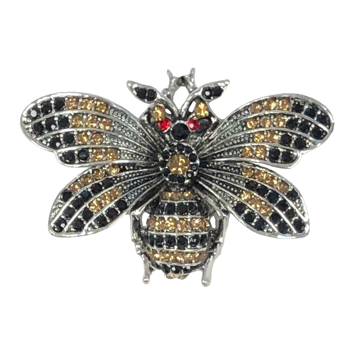 577SGB<br> Silver-Gold-Black Bee<br>Magnetic Brooch