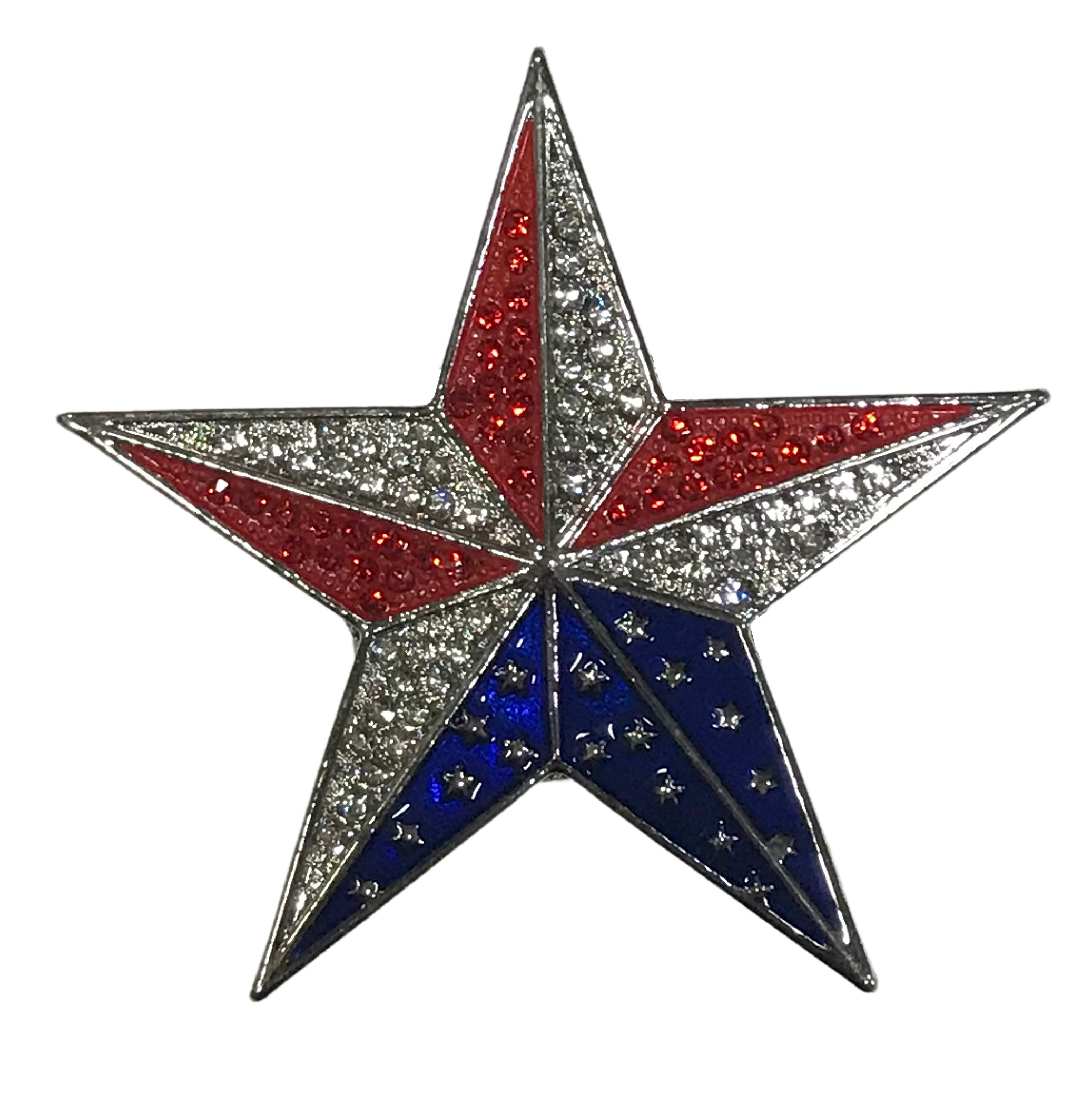 582 USA STAR Magnetic Brooch