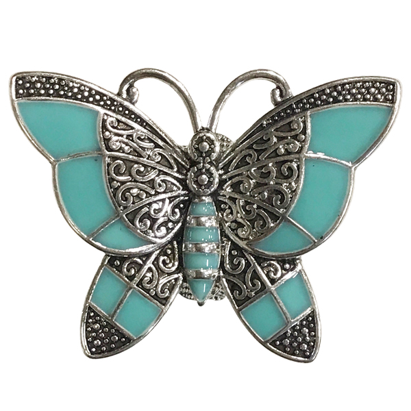 AD-008 - Turquoise Butterfly <br>
Artful Design Magnetic Brooch