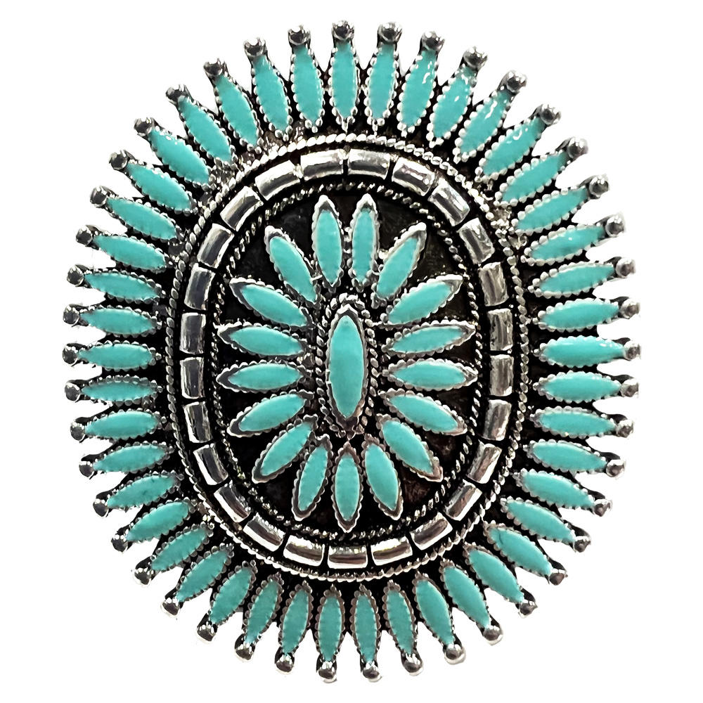 AD-007 - Turquoise Starburst <br>
Artful Design Magnetic Brooch