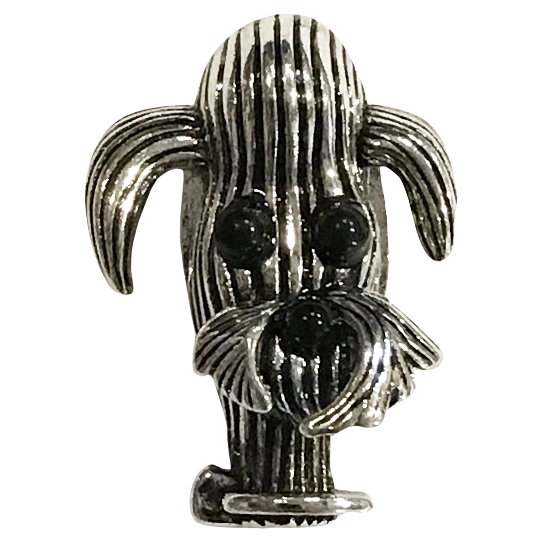 2997 - Artful Design Magnetic Brooches - 018S Scottie DOG Silver