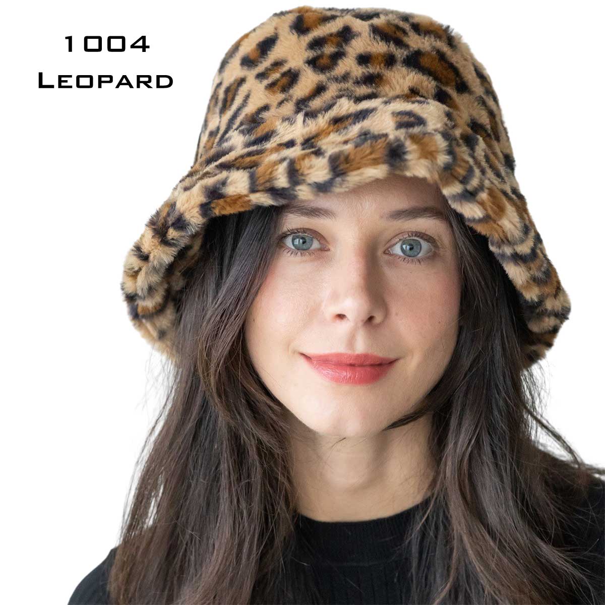 1004 PLUSH LEOPARD Hat