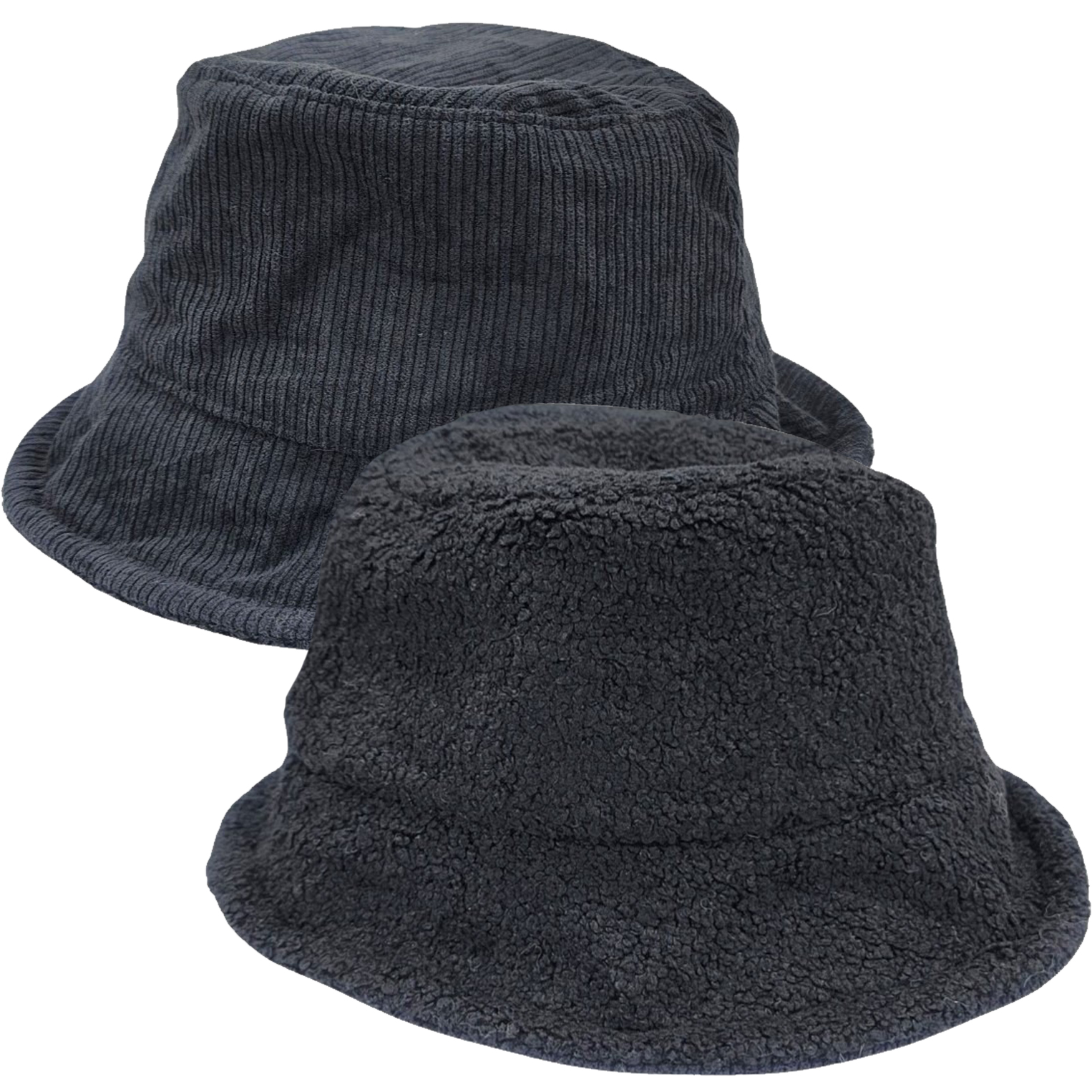 2999 - Fall and Winter Brimmed HATs and Caps - 1095 - Black - Reversible Bucket HAT