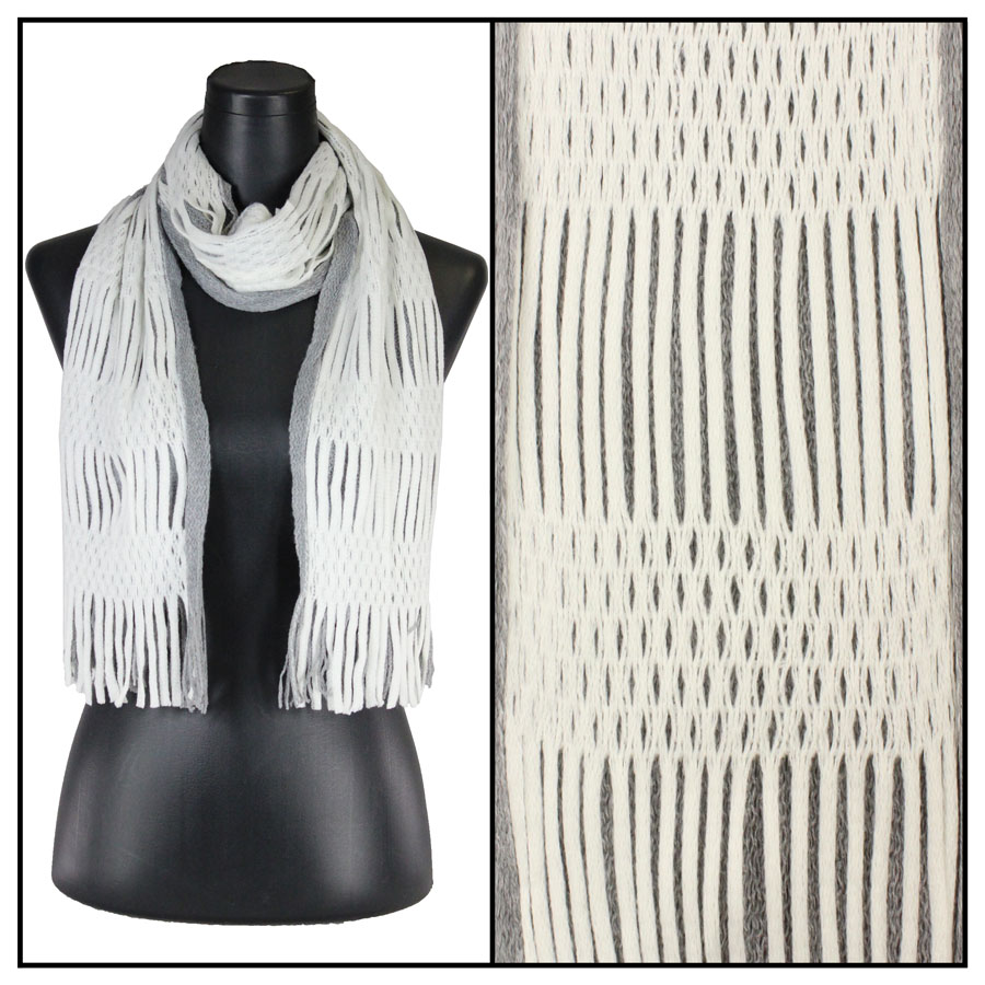 Two Way Knit Tube - Ivory-Grey