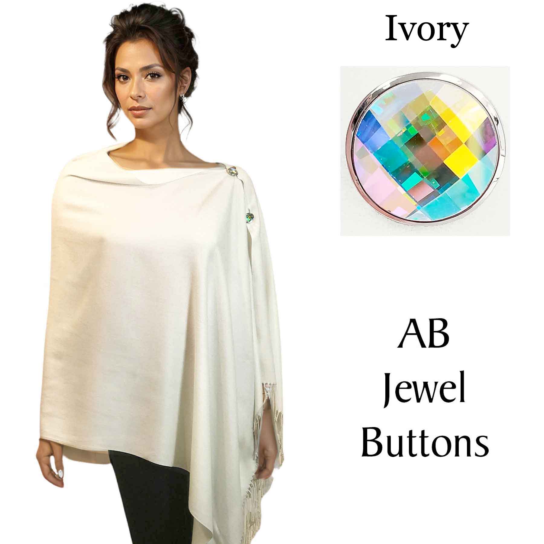 #02 - Ivory<br> 
with AB Jewel Buttons