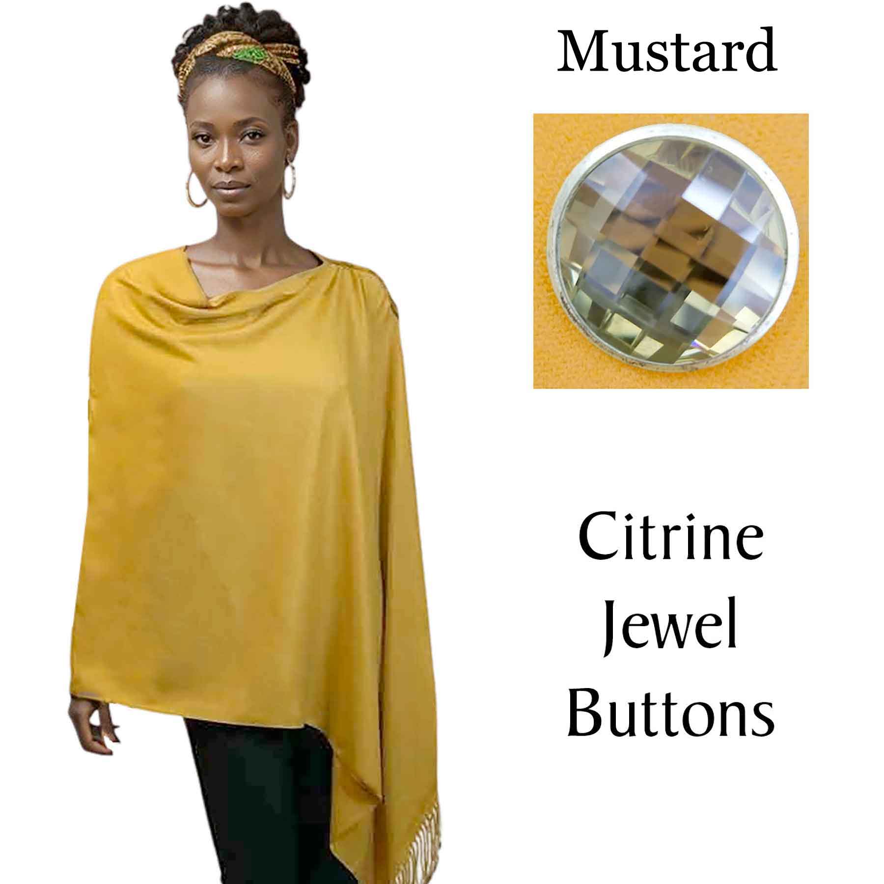 #12 Mustard with Citrine Jewel Buttons