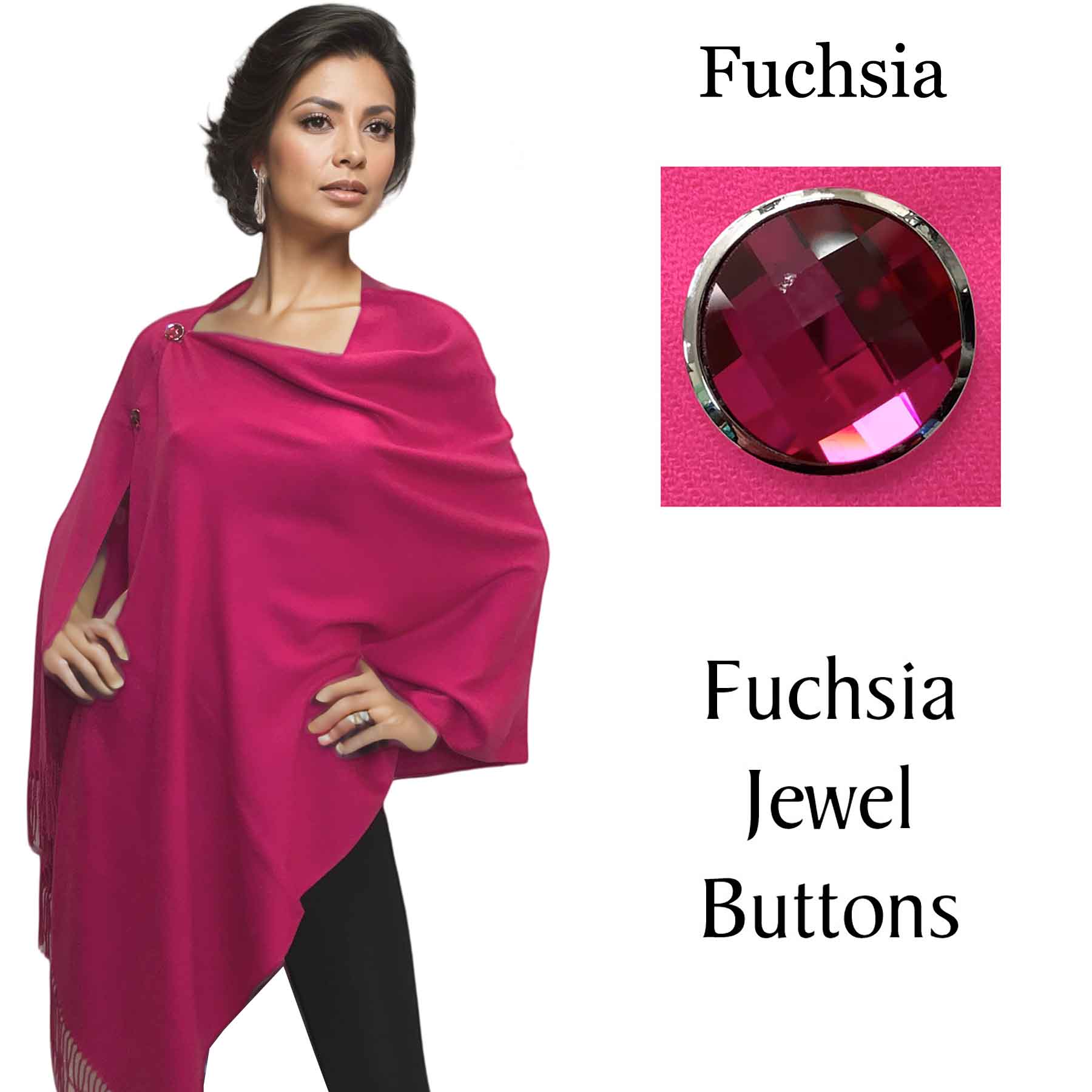 #14 Fuchsia with Fuchsia Jewel Buttons